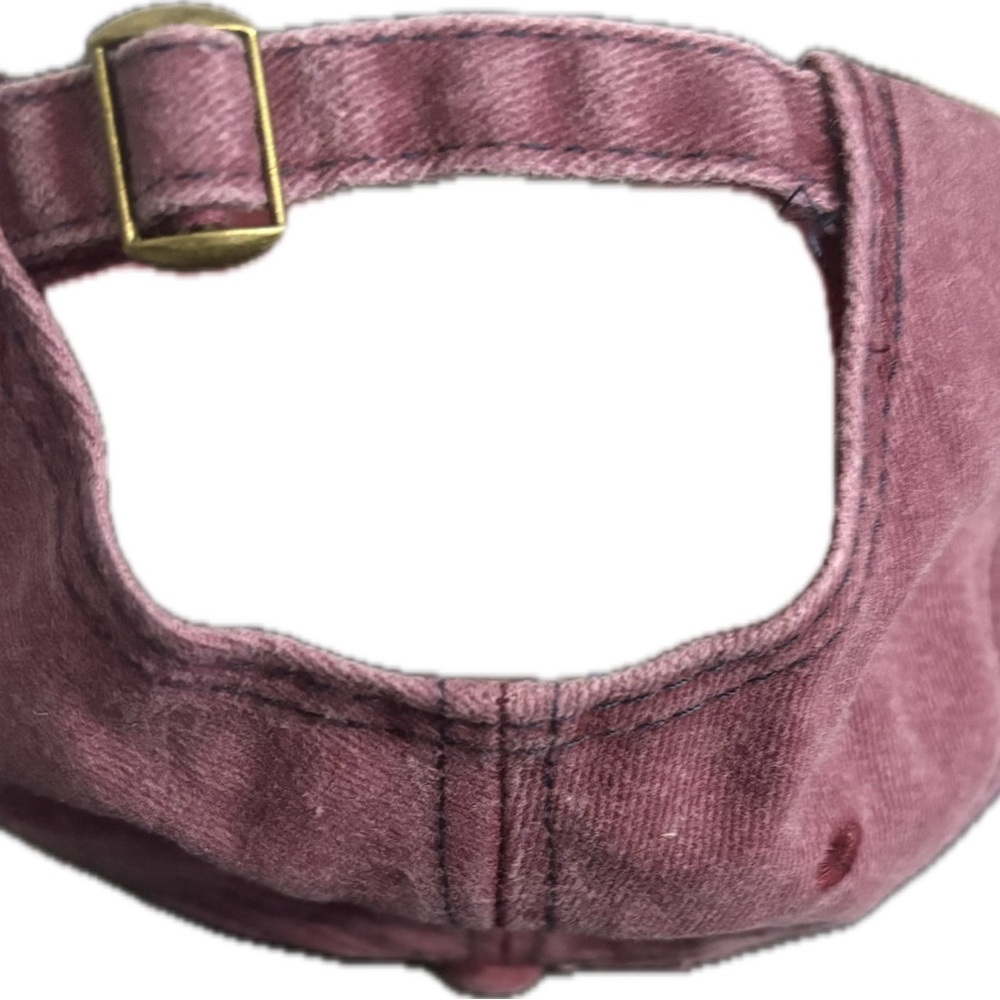 Vintage Distressed Embroidered Wine Red Baseball Cap – Retro 1985 Style - Picture 3 of 3